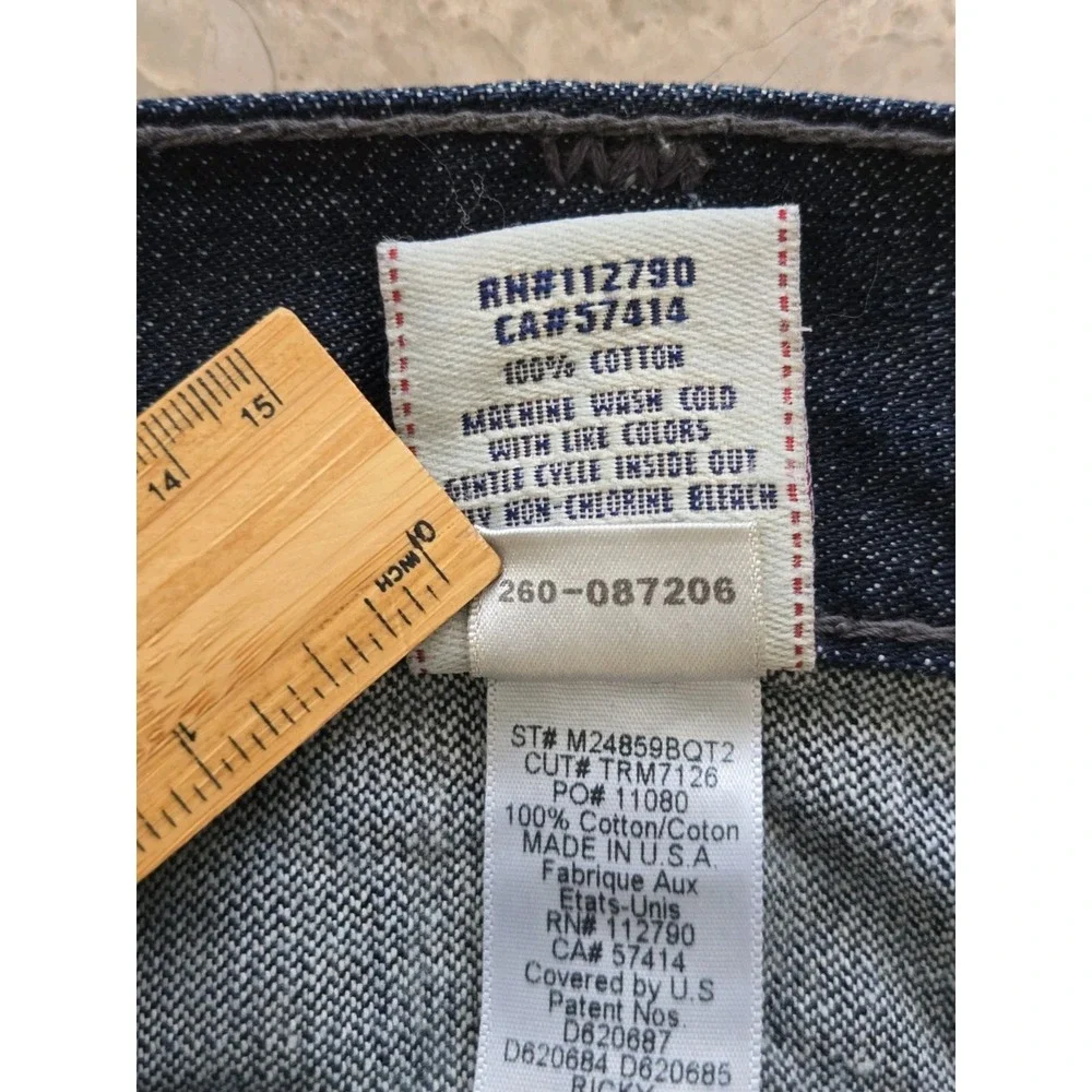 True Religion Ricky Big QT Jeans Men's 40 Medium Blue Thick Stitch Made in USA